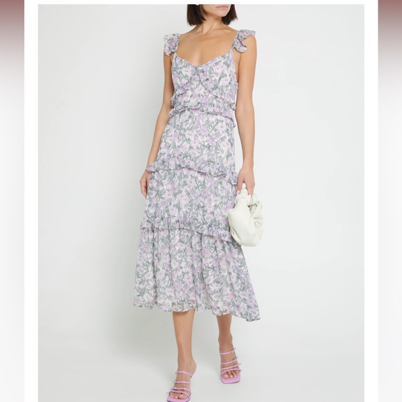 Few Moda o.p.t Ingrid Dress in Purple Floral - Picture 5 of 6